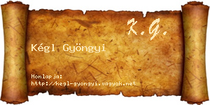 Kégl Gyöngyi névjegykártya