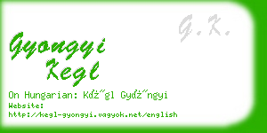 gyongyi kegl business card